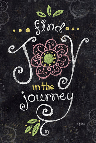 Joy In The Journey Chalkboard Double Sided House Flag Image