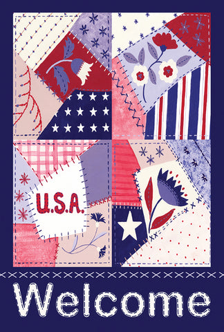 Patriotic Patches House Flag Image