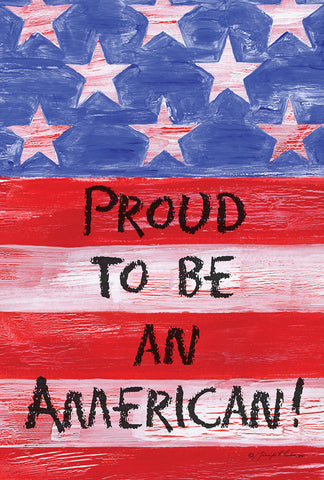 Proud To Be An American Double Sided House Flag Image