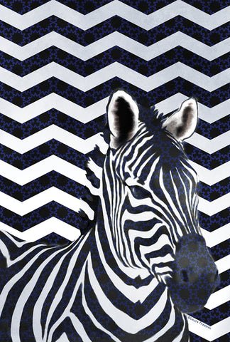 Chevron Zebra Garden Flag Image