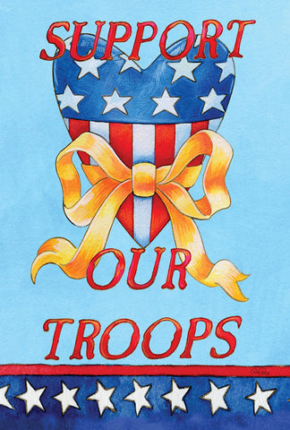 Support Our Troops Garden Flag Image