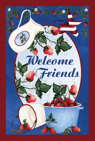 Berries And Cream Welcome House Flag Image