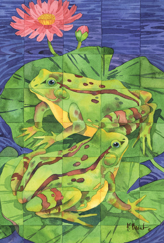 Two Toad Tiles Garden Flag Image