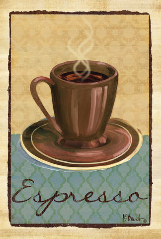 Espresso Stamp Garden Flag Image