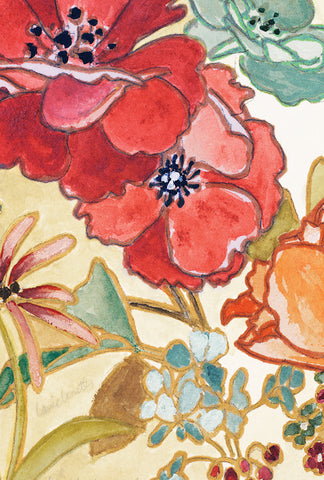 Watercolor Bouquet Garden Flag Image