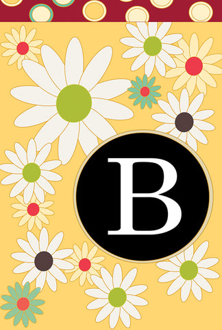 Floral Monogram-B House Flag Image