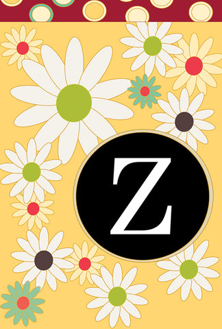 Floral Monogram-Z Garden Flag Image