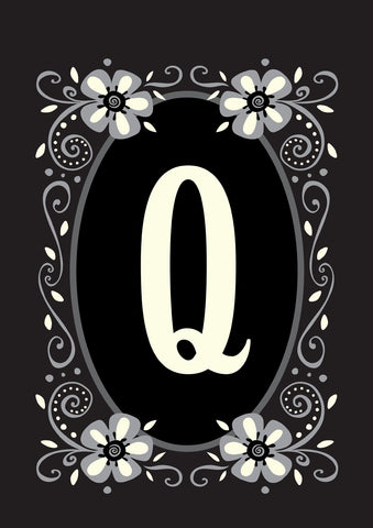 Classic Monogram-Q Garden Flag Image