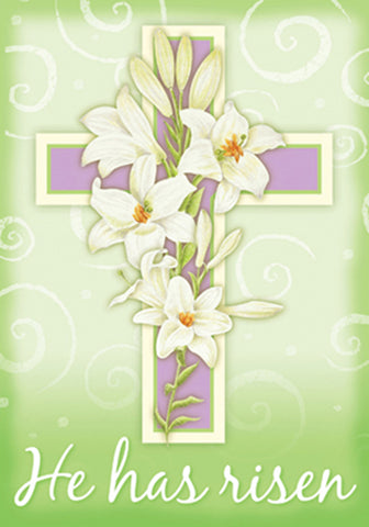 Easter Cross Double Sided Garden Flag Image