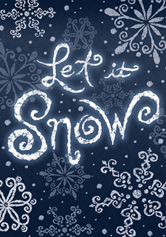 Let It Snow Double Sided Garden Flag Image