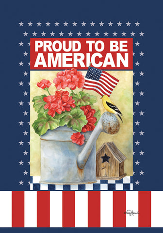 Proud To Be American Double Sided Garden Flag Image