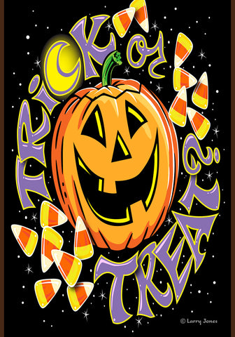 Trick Or Treat Double Sided Garden Flag Image