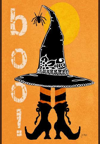 Boo Boots Double Sided Garden Flag Image