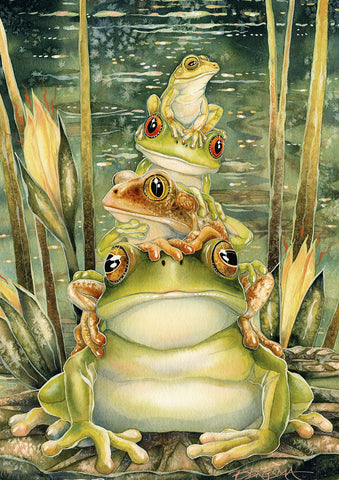 Tower of Frogs House Flag Image