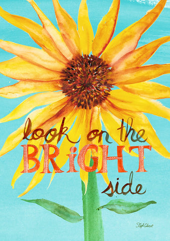 Look on the Bright Side Garden Flag Image