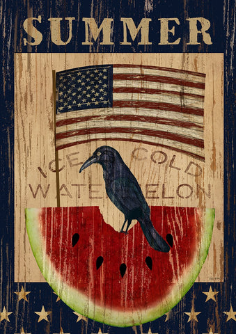 Summer Watermelon Garden Flag Image