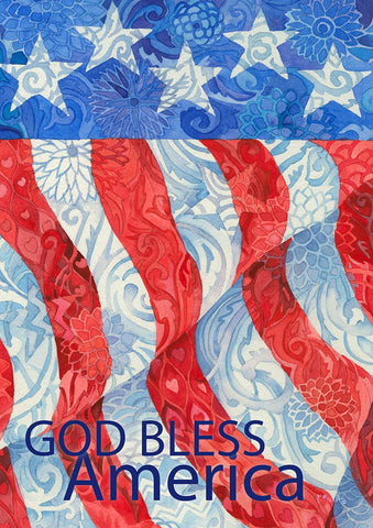 God Bless America Garden Flag Image