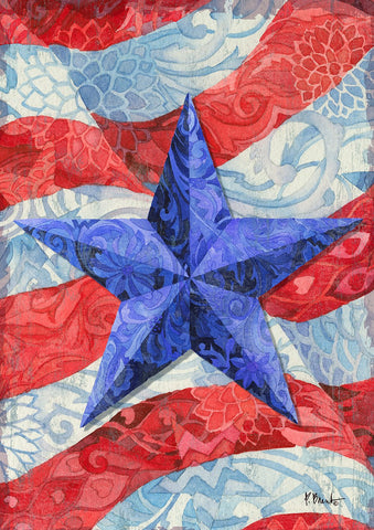 Blue Star Garden Flag Image