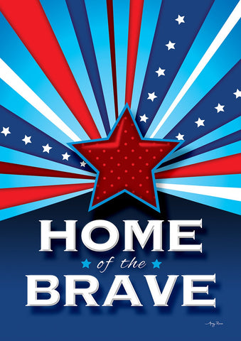 Home Of The Brave Garden Flag Image