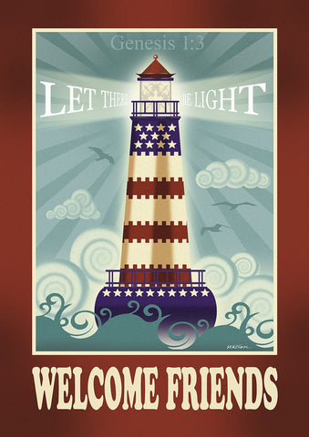 Let There Be Light House Flag Image