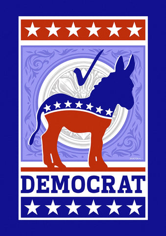 Vote Democrat Garden Flag Image