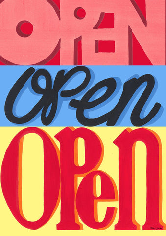 Open Open Open Garden Flag Image