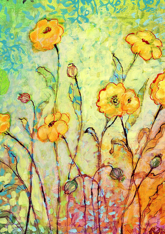 Painted Poppies Garden Flag Image