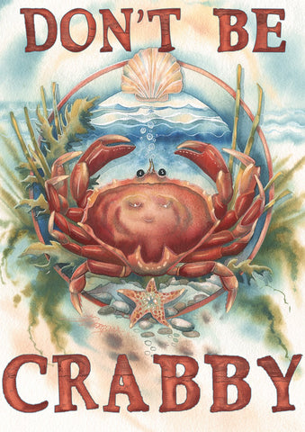 Don't Be Crabby House Flag Image