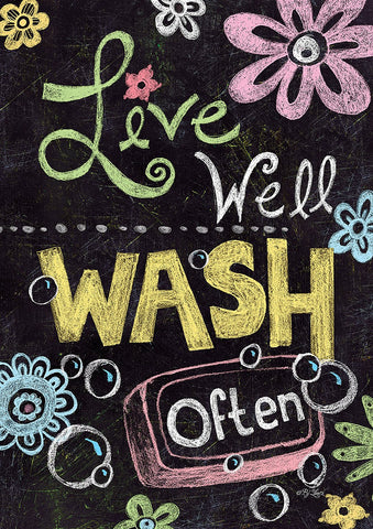 Live Well Wash Often House Flag Image