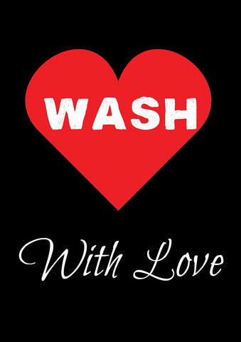 Wash With Love House Flag Image