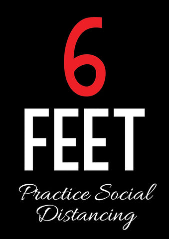 6 Feet - Practice Social Distancing Garden Flag Image