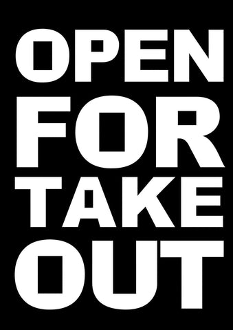Open For Takeout House Flag Image