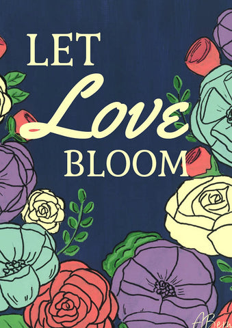Let Love Bloom Double Sided House Flag Image