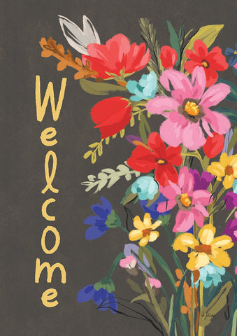 Bouquet Welcome Double Sided Garden Flag Image