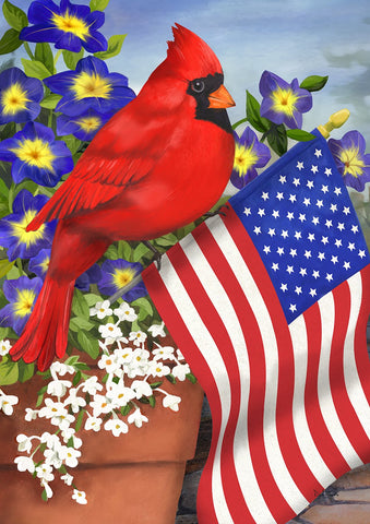 American Cardinal Garden Flag Image