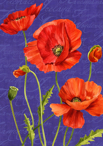 Bright Poppies House Flag Image