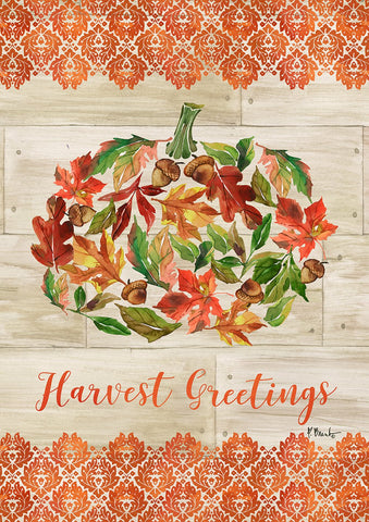 Harvest Greetings Double Sided House Flag Image