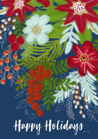 Holiday Bouquet Double Sided House Flag Image