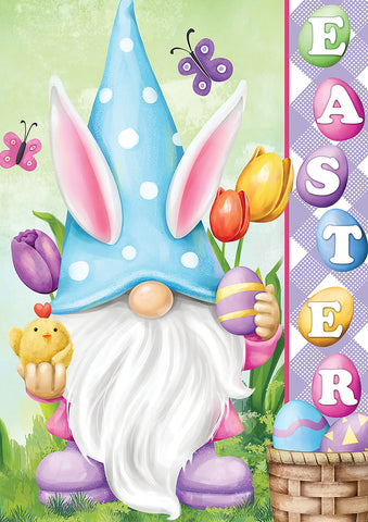 Bunny Gnome Egg Hunt Double Sided House Flag Image