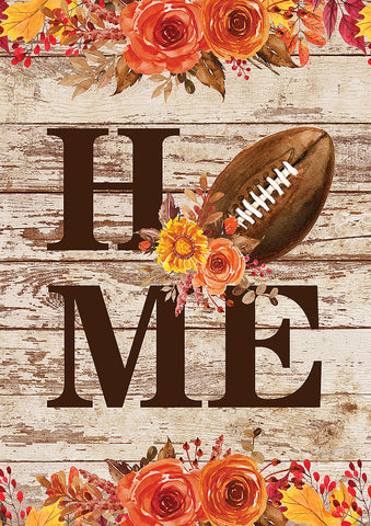 Floral Football Home Double Sided Garden Flag Image