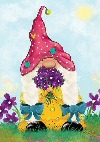 Gifting Gnome Garden Flag Image