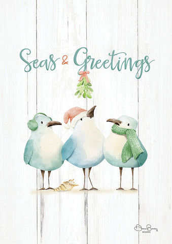 Seas and Greetings Double Sided House Flag Image