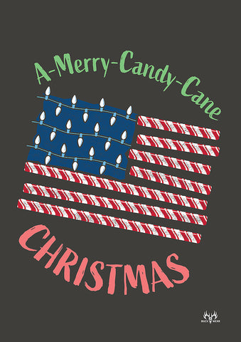 Ameri-Candy Cane House Flag Image