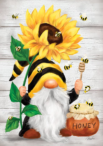 Beekeeper Gnome Garden Flag Image