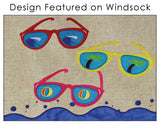 Cool Shades Burlap Windsock Design Image