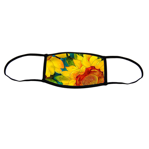 Sunny Sunflowers Premium Triple Layer Cloth Face Mask - Small (Case of 6)