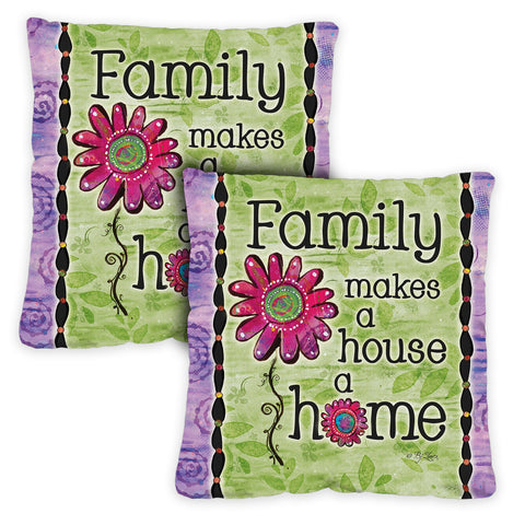 Family Home 18 x 18 Inch Pillow Case Image