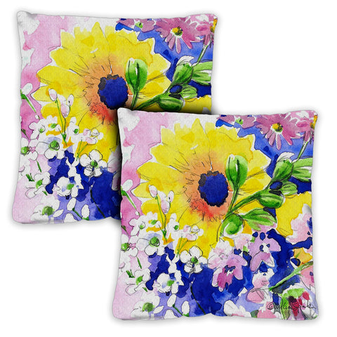 Mixed Bouquet 18 x 18 Inch Pillow Case Image