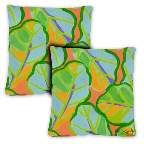 Tropical Leaves 18 x 18 Inch Pillow Case Image