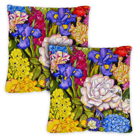 Flashy Flowers 18 x 18 Inch Pillow Case Image